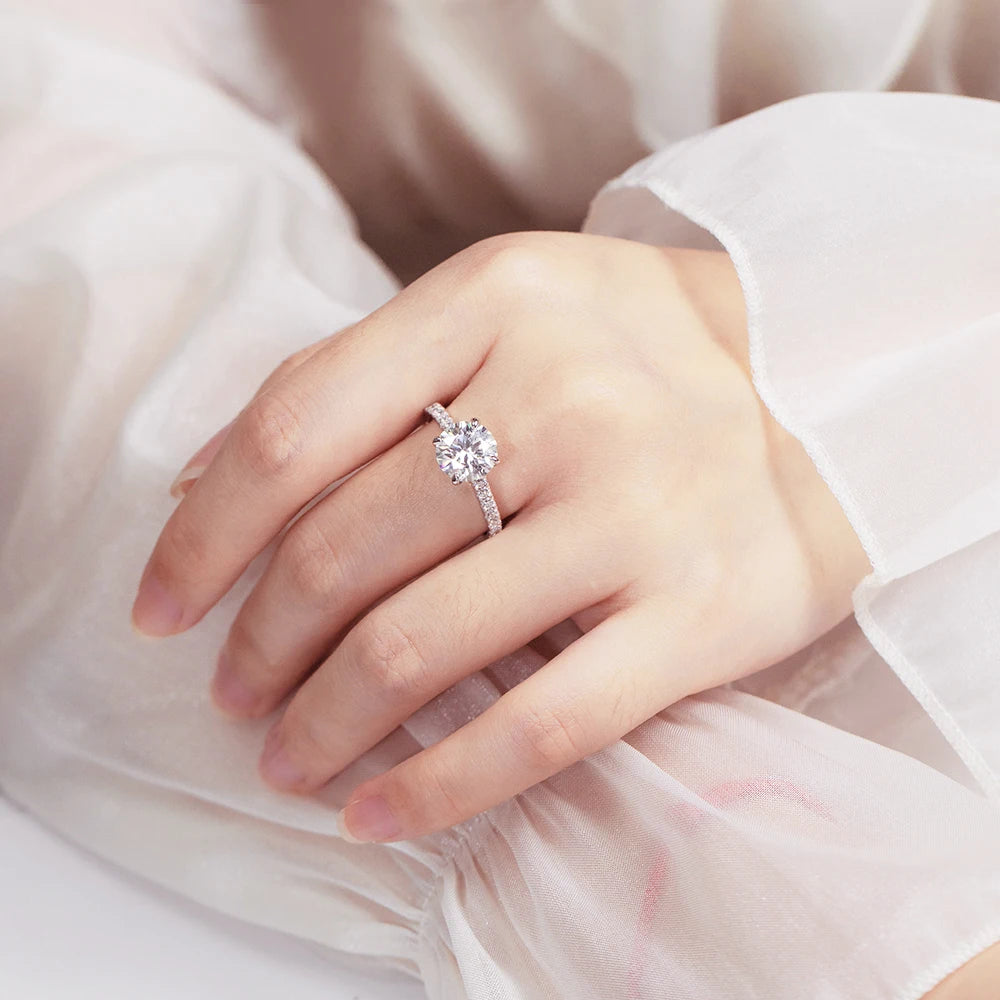 3ct Statement Ring — Moissanite, 925 Silver, detail view