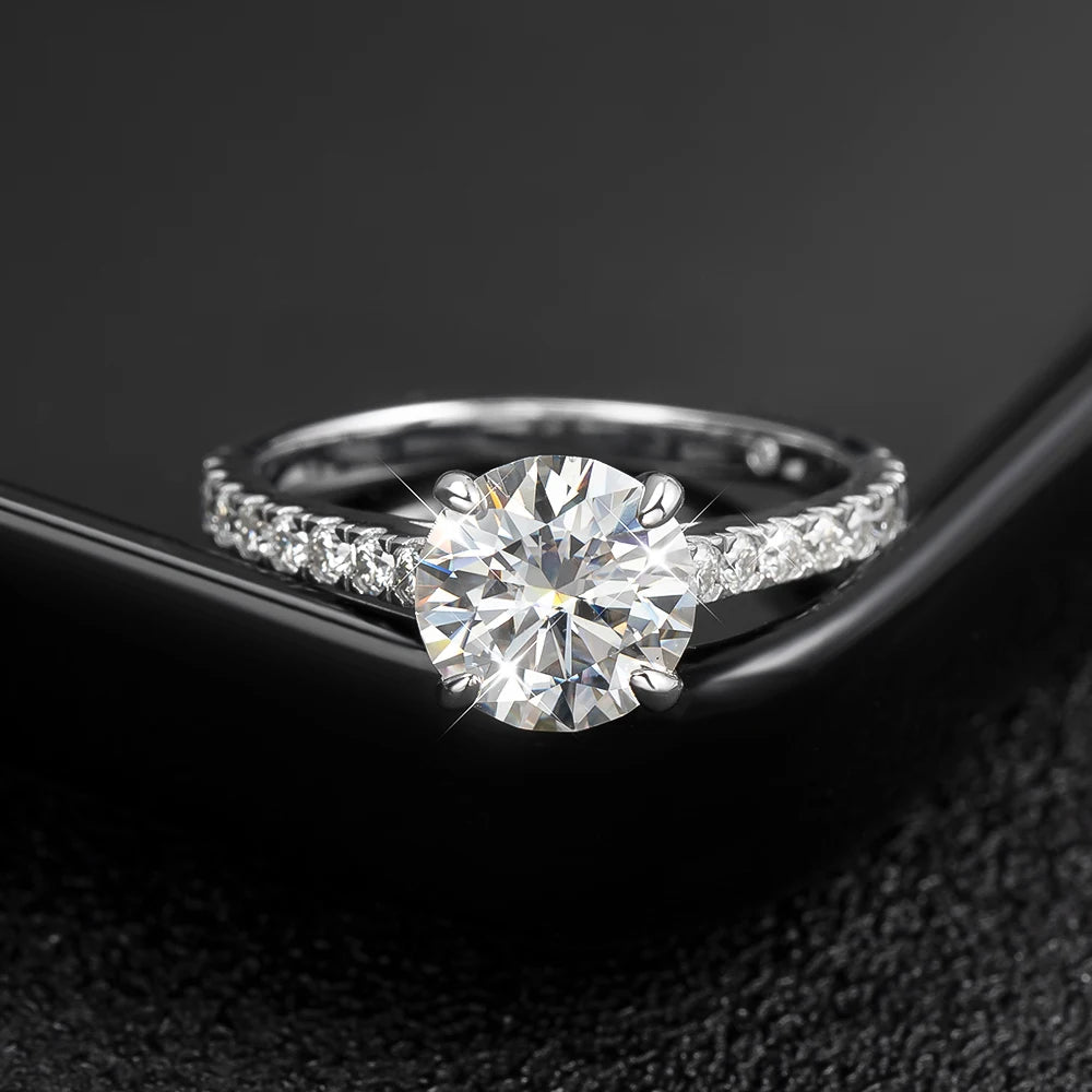3ct Statement Ring — Moissanite, 925 Silver, detail view