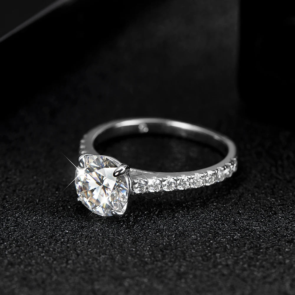 3ct Statement Ring — Moissanite, 925 Silver, detail view