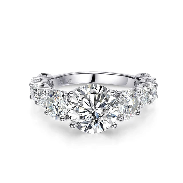 Moissanite Ring & Set Collection — 925 Silver, detail view