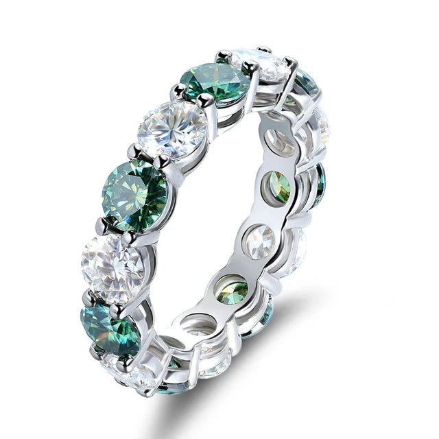 Color Accent Ring — Moissanite, 925 Silver, detail view