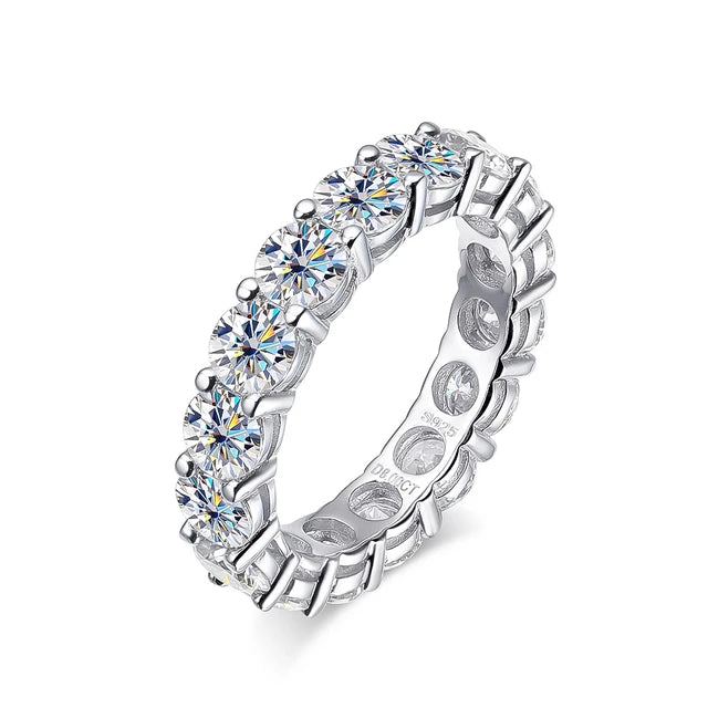Full-Circle Eternity Band — Moissanite, 925 Silver, detail view