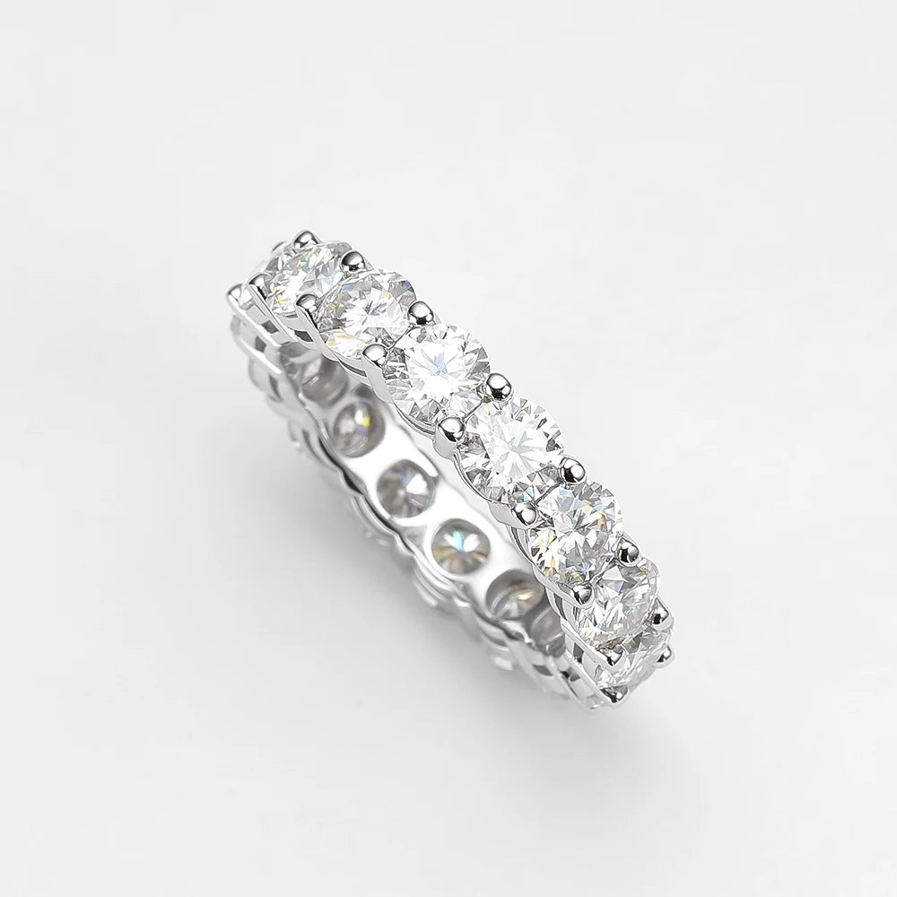 Full-Circle Eternity Band — Moissanite, 925 Silver, detail view