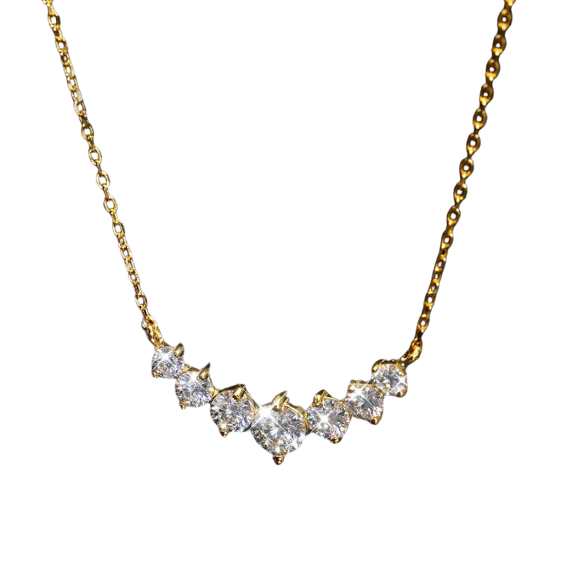 Statement Pendant Necklace — 1.7ct / 2.8ct Moissanite, 925 Silver, detail view