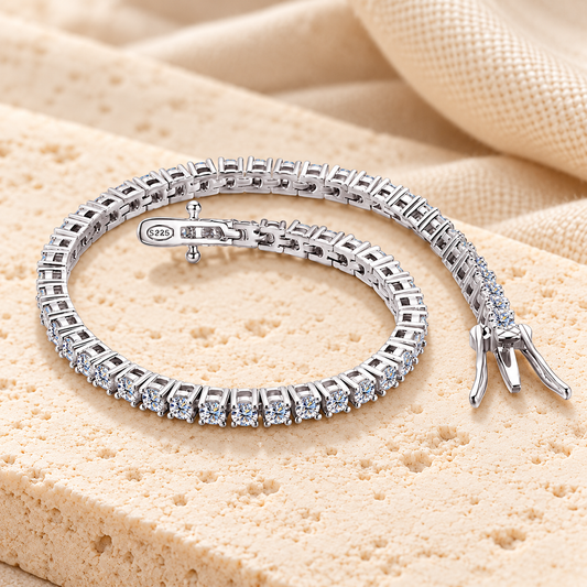 Sparkling Tennis Bracelet — Moissanite, 925 Silver