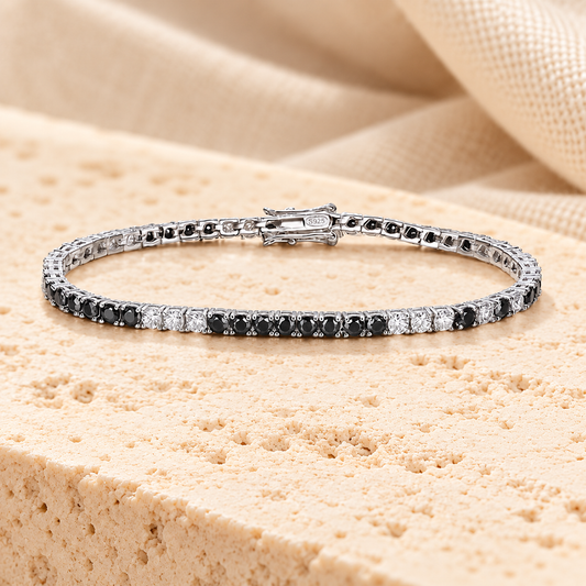 Tennis Bracelet — 3mm Moissanite, 925 Silver